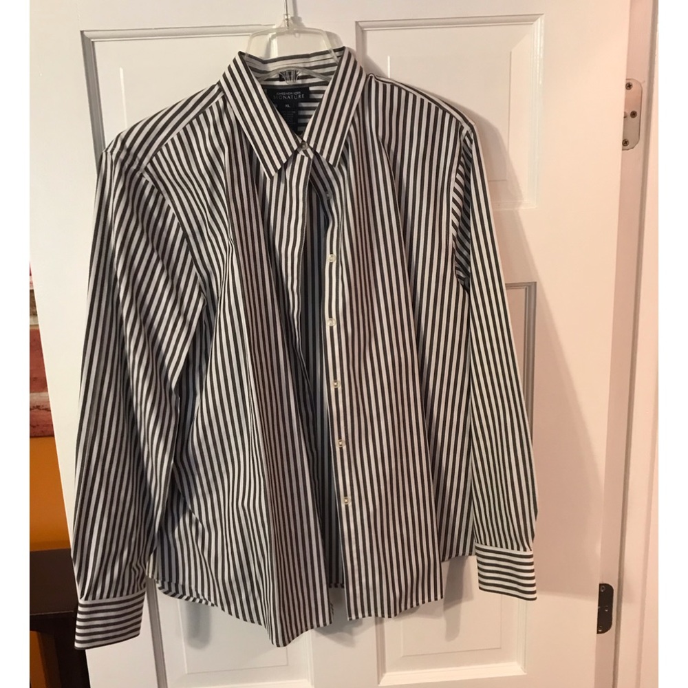 Jones New York Dress Shirt, XL, Wrinkle Free